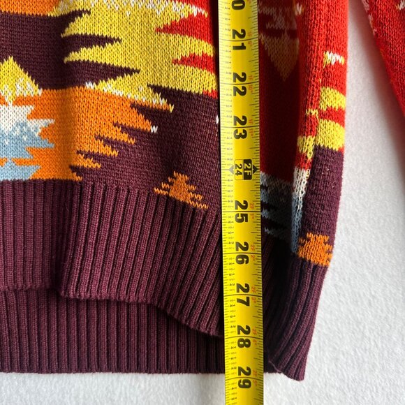 Sun Stone Mens Sweater Small Ranger Aztec Western Turtle Neck Knit Tribal Boho - Picture 7 of 14